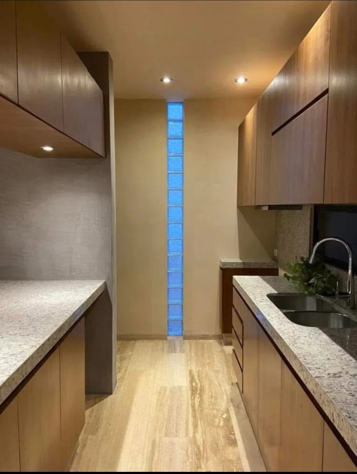 Cocina integral de concepto abierto con acabados de lujo